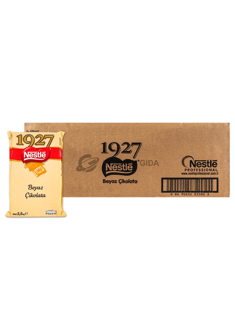 Nestle Professional Kuvertür Beyaz Çikolata 2,5 Kg (KOLİ) 8 Adet