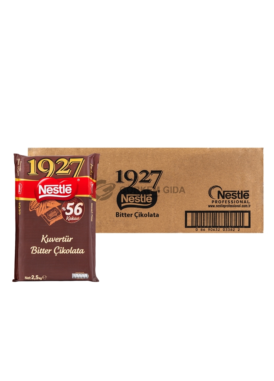 Nestle Professional Kuvertür Bitter Çikolata 2,5 Kg (KOLİ) 8 Adet