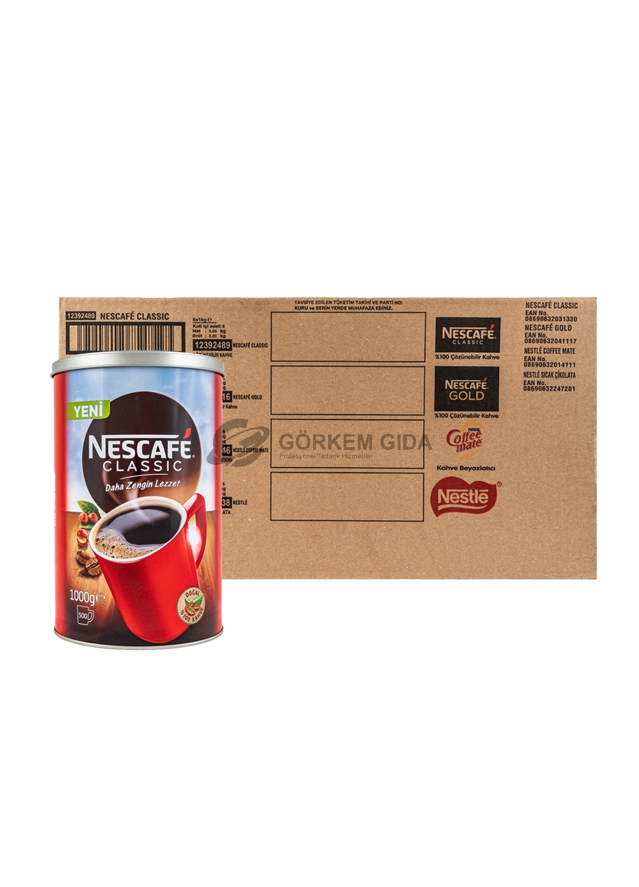 Nescafe Classic Sade Kahve 1 Kg. (KOLİ) 6 Adet