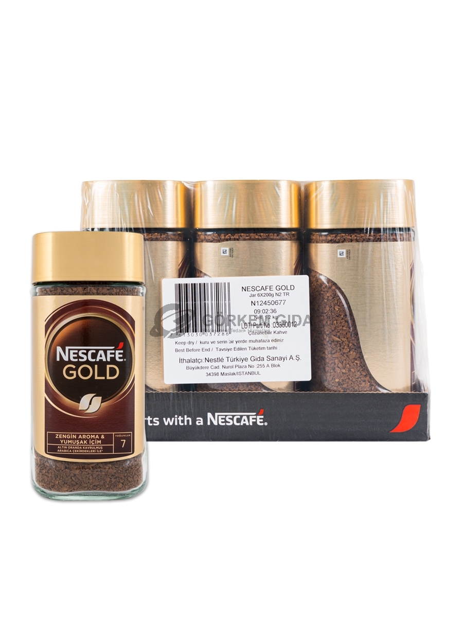 Nescafe%20Gold%20Kavanoz%20Zengin%20Aromalı%20Kahve%20200%20Gr.%20(PAKET)%206%20Adet