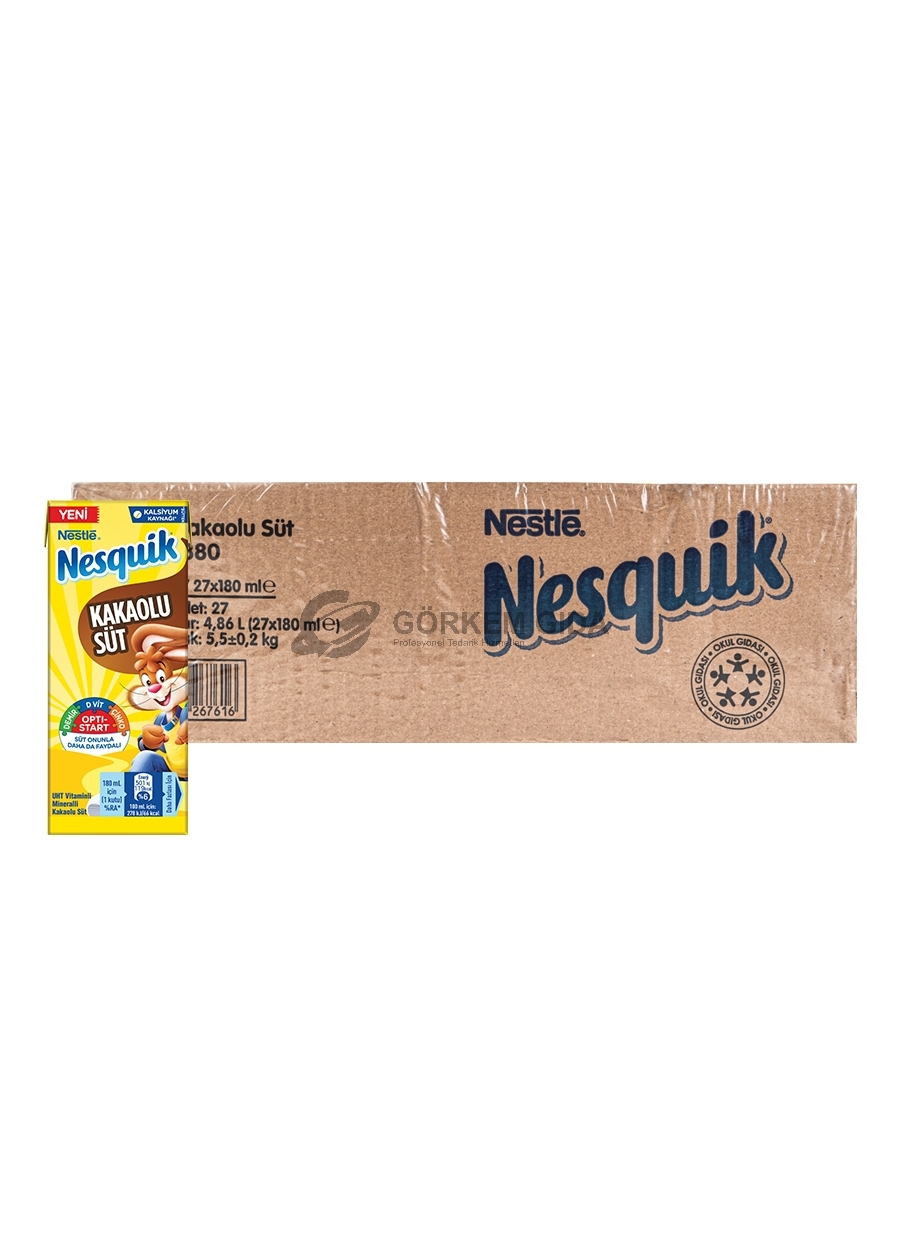 Nestle Nesquik UHT Kakaolu Süt 180 ML. (KOLİ) 27 Adet