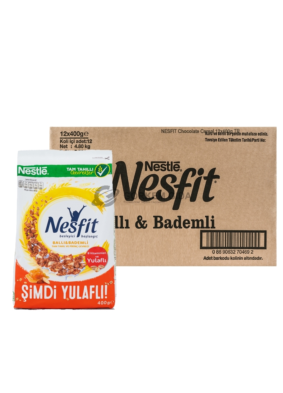 Nestle%20Nesfit%20Ballı%20Bademli%20Yulaflı%20Pirinç%20Gevreği%20400%20Gr.%20(KOLİ)%2012%20Adet