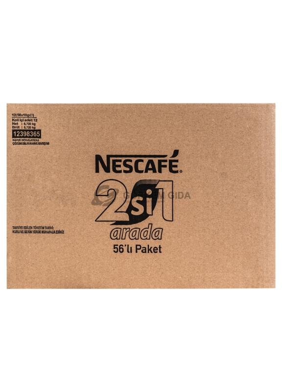 Nescafe%202%20si%201%20Arada%20Şekersiz%20Kahve%2010%20Gr.%20(KOLİ)%20672%20Adet