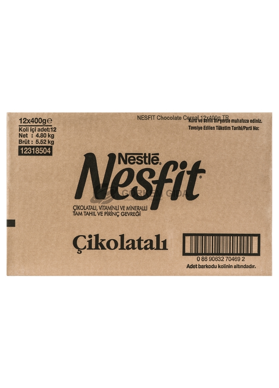 Nestle Nesfit Çikolatalı Yulaflı Pirinç Gevreği 400 Gr. (KOLİ) 12 Adet