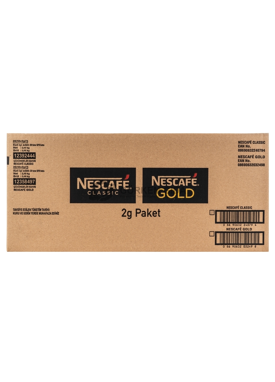Nescafe Classic Sade Kahve 2 Gr.(KOLİ) 1000 Adet