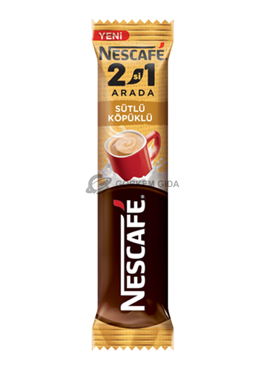 Nescafe%202%20si%201%20Arada%20Şekersiz%20Sütlü%20Köpüklü%20Kahve%2010%20Gr.%20(KOLİ)%20576%20Adet