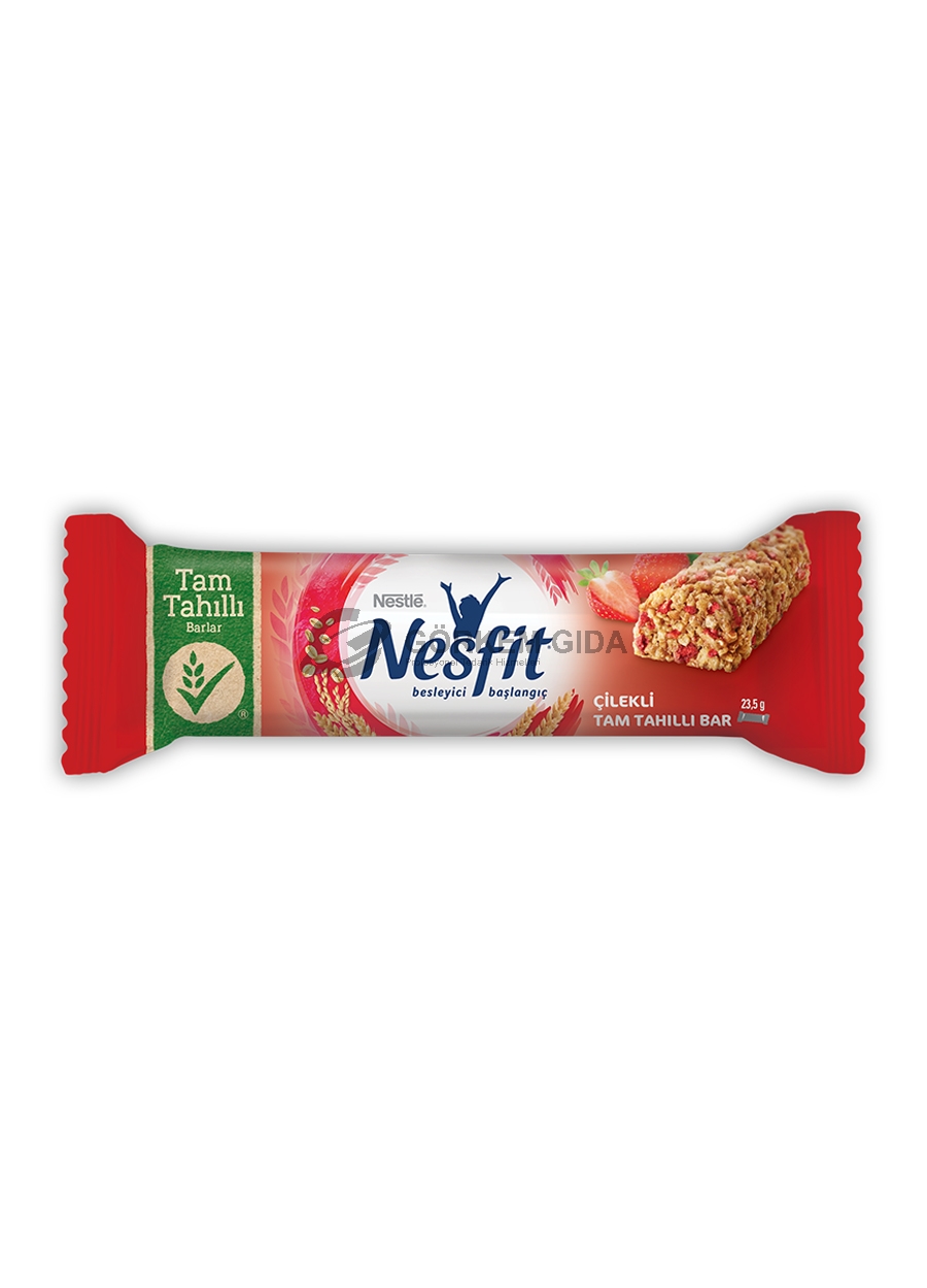 Nestle Nesfit Tam Tahıllı Çilekli Gevrek Bar 23,5 Gr. x 16 Adet (KUTU)