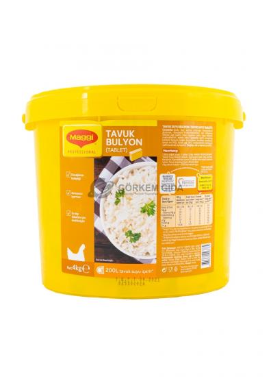 Maggi Tavuk Bulyon Tablet 4 Kg. (1 Adet) | Toptan Maggi Ürünleri Görkem Gıda