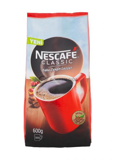 Nescafe Classic Sade Kahve 600 Gr. (KOLİ) 12 Adet | Toptan Nescafe Kahve Çeşitleri Görkem Gıda