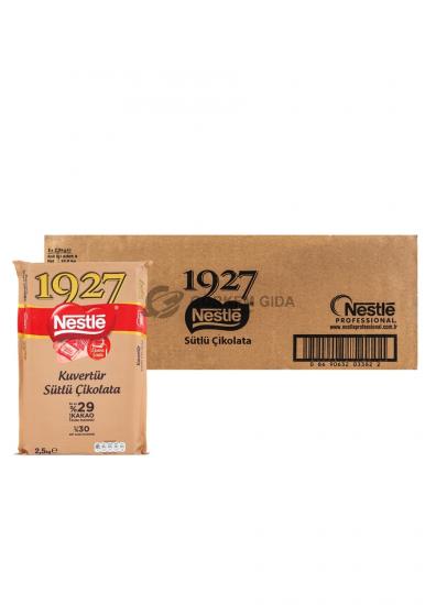 Nestle Professional Kuvertür Sütlü Çikolata 2,5 Kg (KOLİ) 8 Adet | Toptan Nestle Professional Kuvertür Çikolata Çeşitleri Görkem Gıda