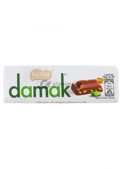 Nestle Damak Antep Fıstıklı Sütlü Bar Çikolata 30 Gr. (KOLİ) 288 Adet | Toptan Nestle Damak Çikolata Çeşitleri Görkem Gıda