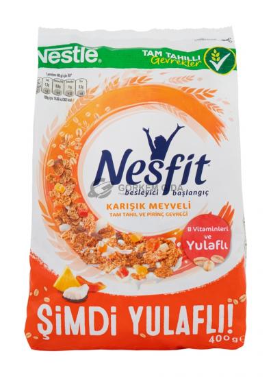 Nestle Nesfit Karışık Meyveli Yulaflı Pirinç Gevreği 400 Gr. (KOLİ) 12 Adet | Toptan Nestle Nesfit Pirinç Gevreği Çeşitleri Görkem Gıda