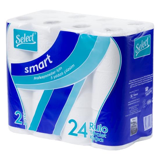 Smart 24 Rulo Tuvalaet Kağıdı 140 YP Çift Katlı Tuvalet Kağıdı 24*3:72 rulo