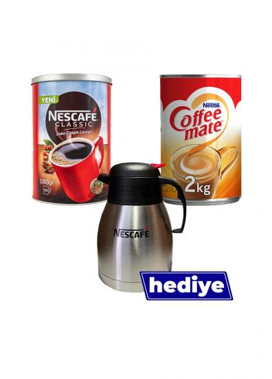 Nescafe Classic 1 Kg. & Coffee Mate 2 Kg. ( Termos Hediyeli)
