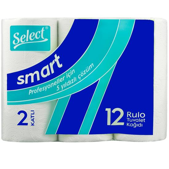 Smart 12 Rulo Tuvalet Kağıdı Çift Katlı Tuvalet Kağıdı 4*12:48 rulo