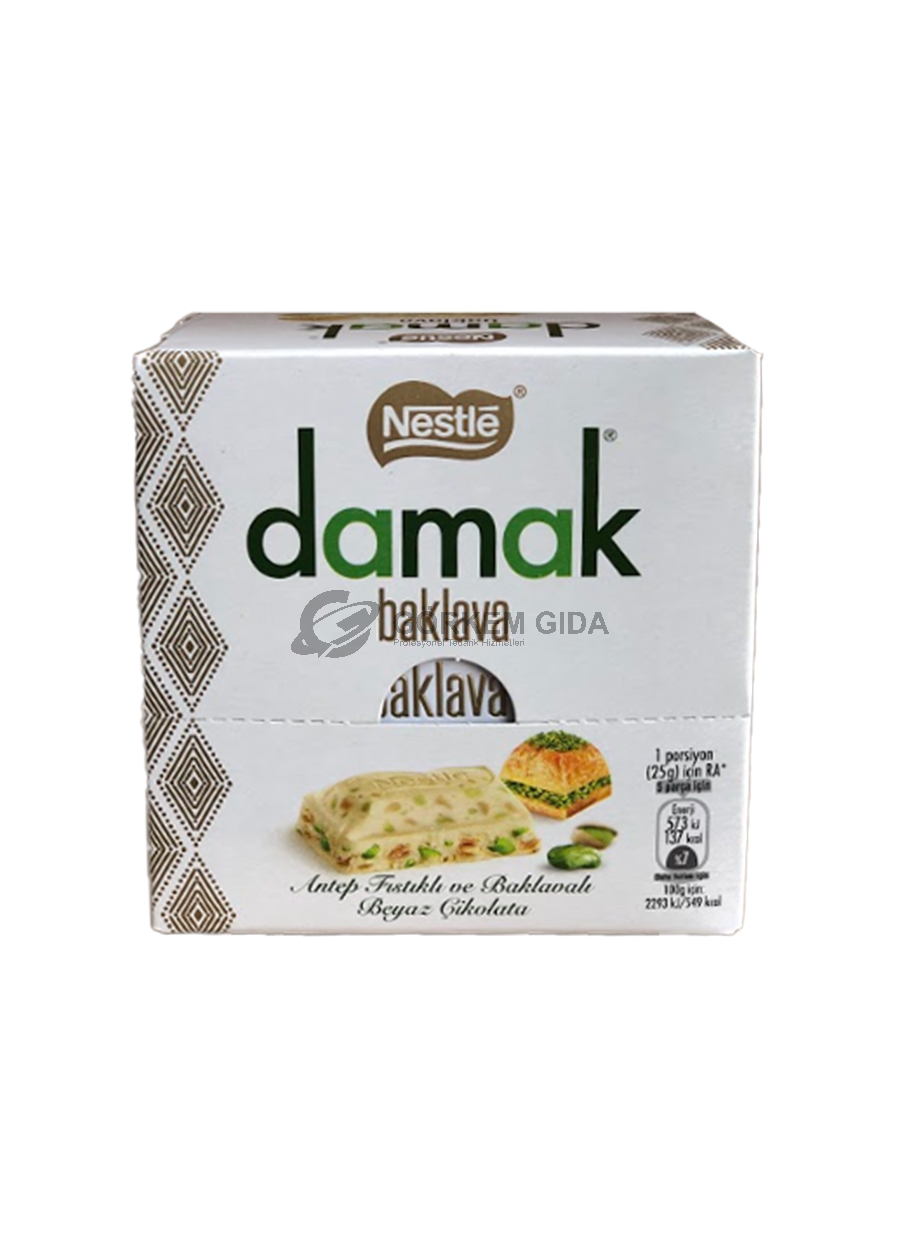 Nestle%20Damak%20Baklava%20Antep%20Fıstıklı%20Baklavalı%20Beyaz%20Çikolata%2060%20GR.%2024*%206’lı%20Paket%20