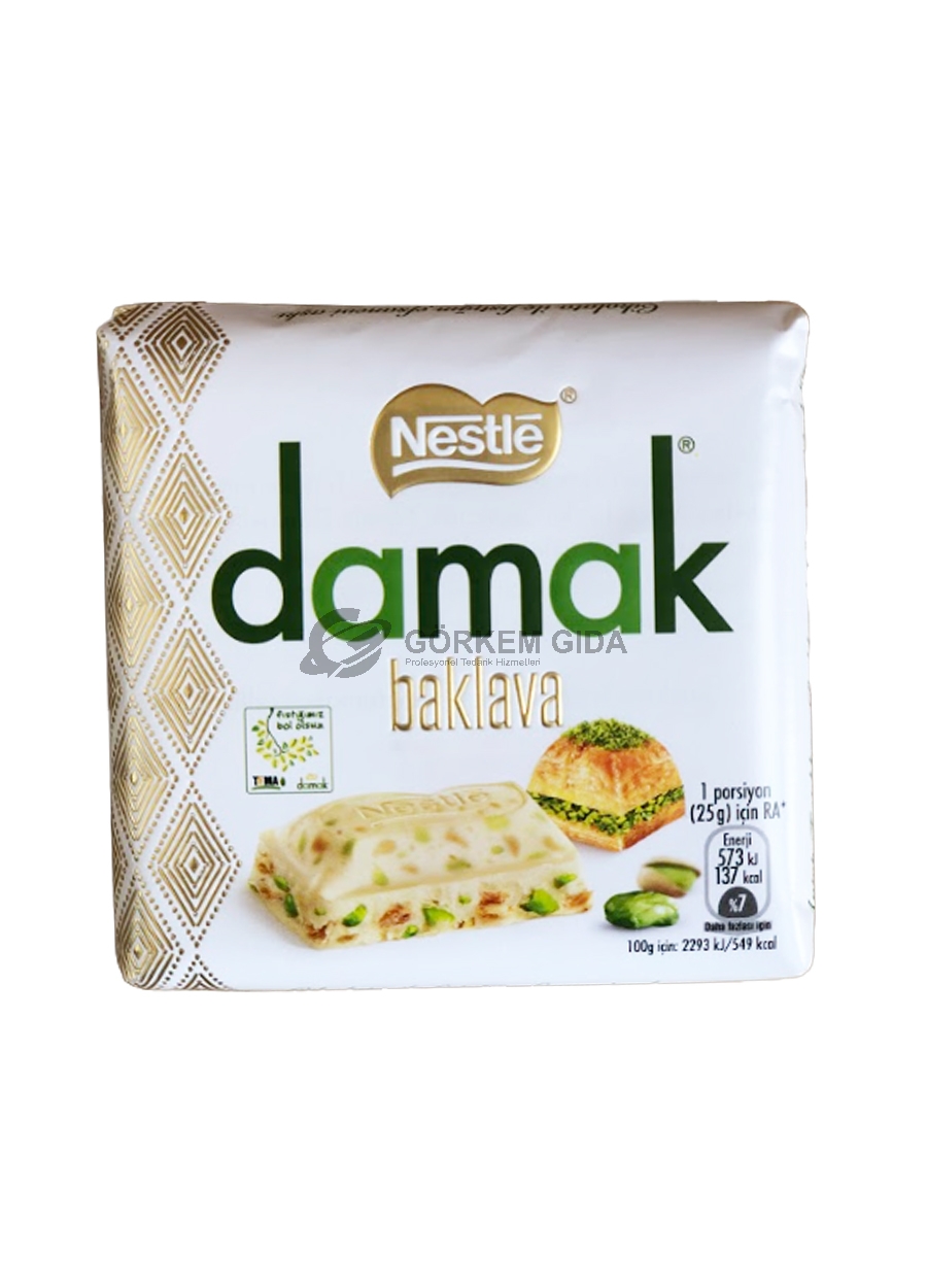 Nestle%20Damak%20Baklava%20Antep%20Fıstıklı%20Baklavalı%20Beyaz%20Çikolata%2060%20GR.%2024*%206’lı%20Paket%20